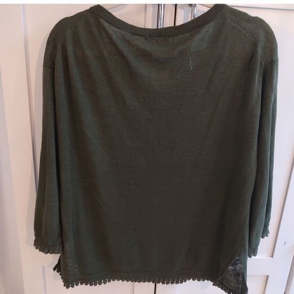 J.Crew Linen 3/4 Sleeve Pom Pom Trim Sweater Bundle - Picture 6 of 15